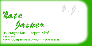 mate jasper business card