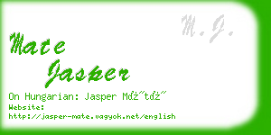 mate jasper business card